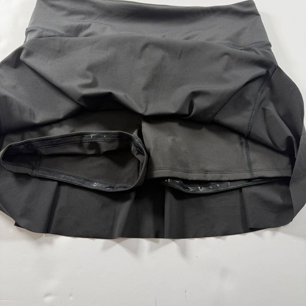 Athleta Ace Tennis Skort 15.5" Black Athletic Skirt with Built-in Shorts Large - Picture 6 of 16